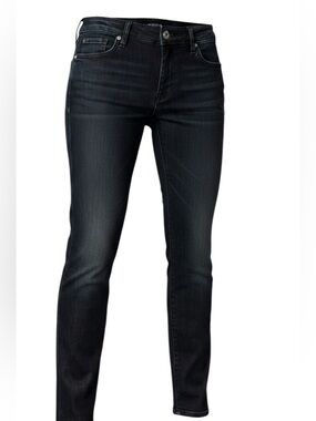 Guess Premium Dark Indigo Straight Leg Jeans with Genuine Swarovski Crystals NWT